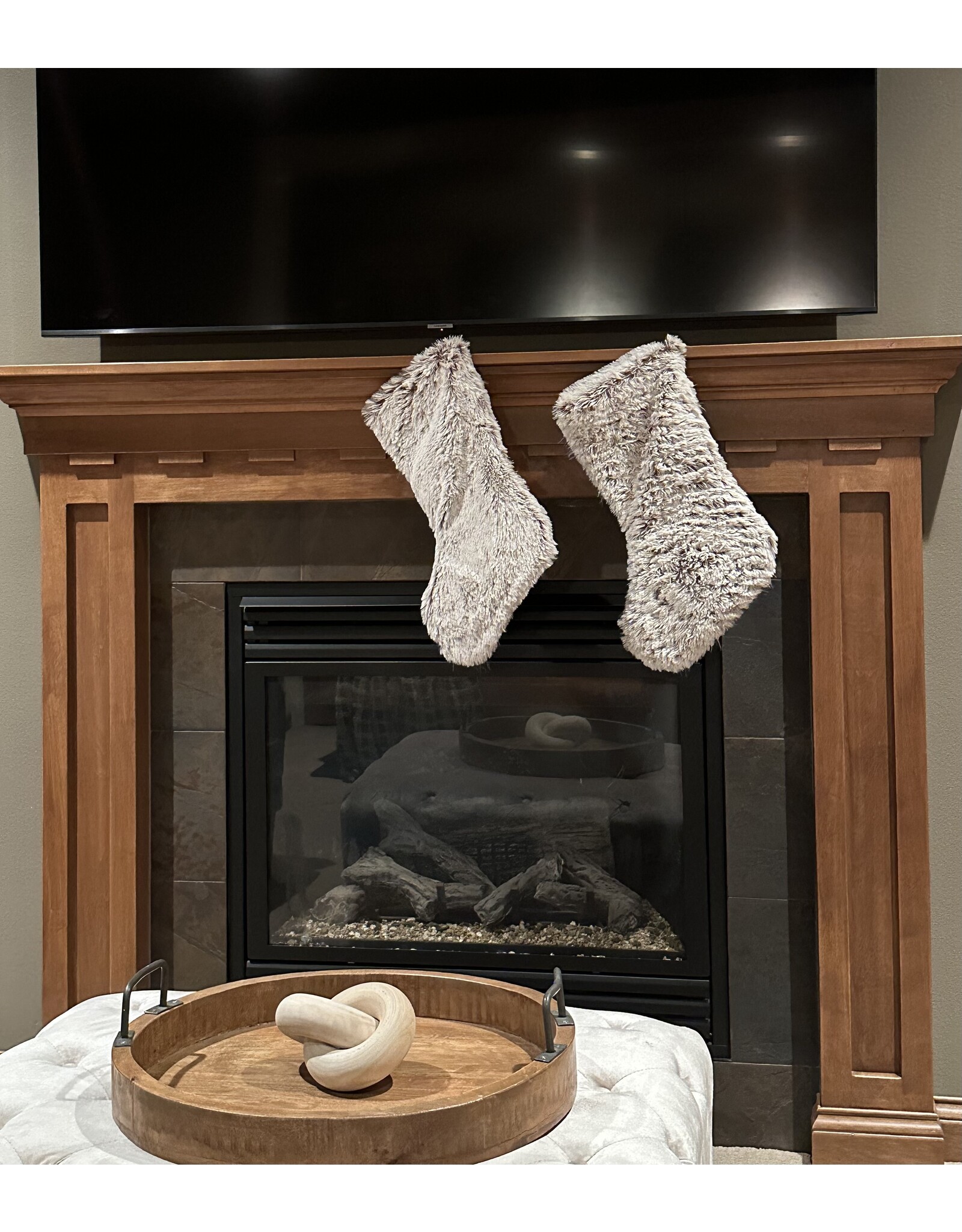 LATA Christmas faux fur stocking