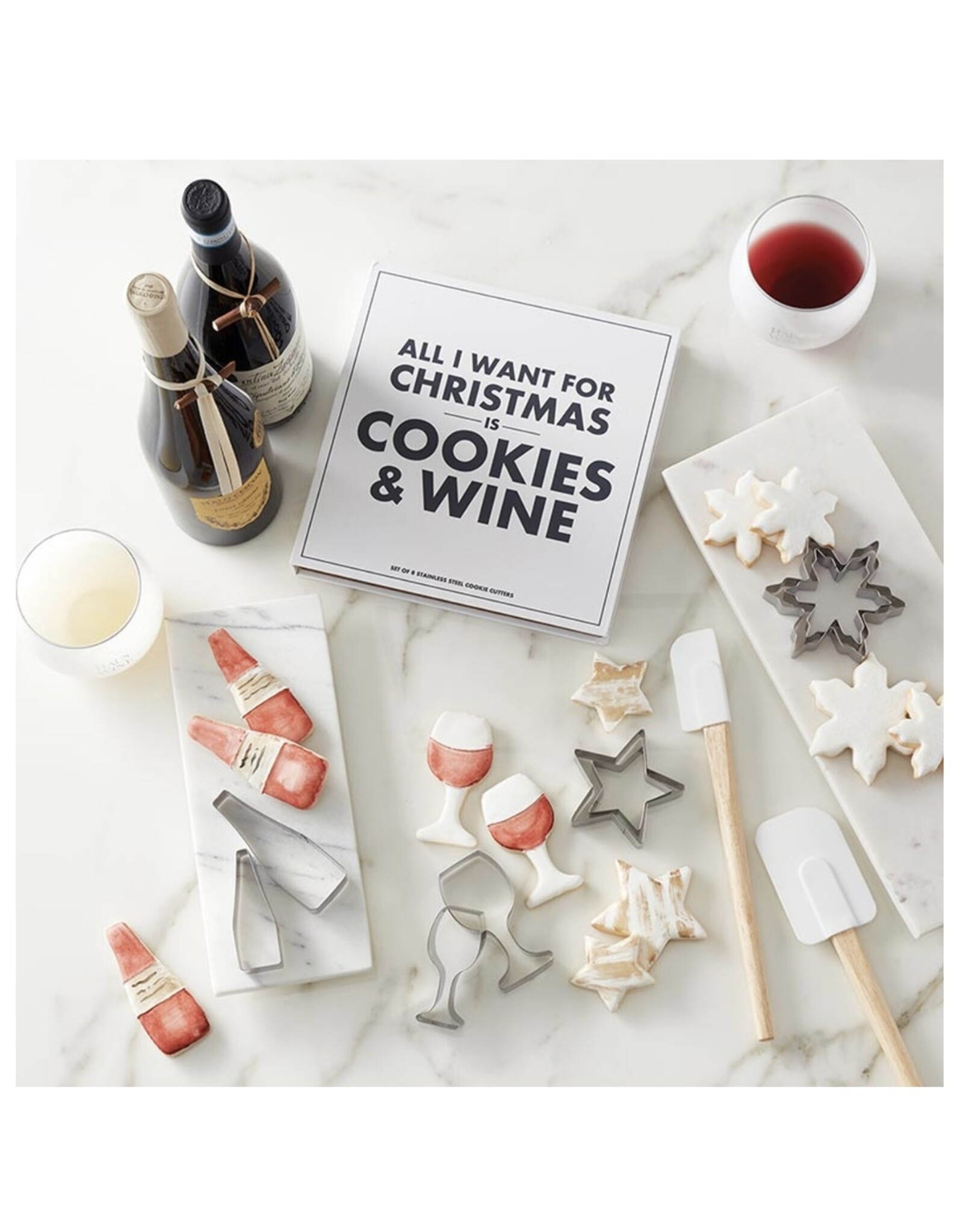 Santa Barbara Design Studio Cookies & Wine cutter set