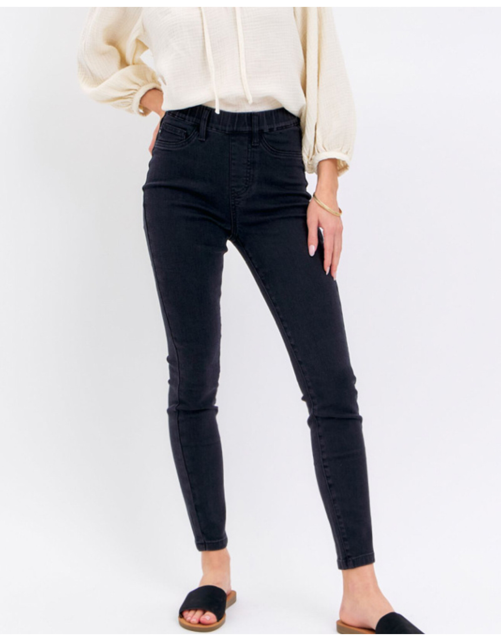 Judy Blue Judy Blue HW black pull on skinny jeans