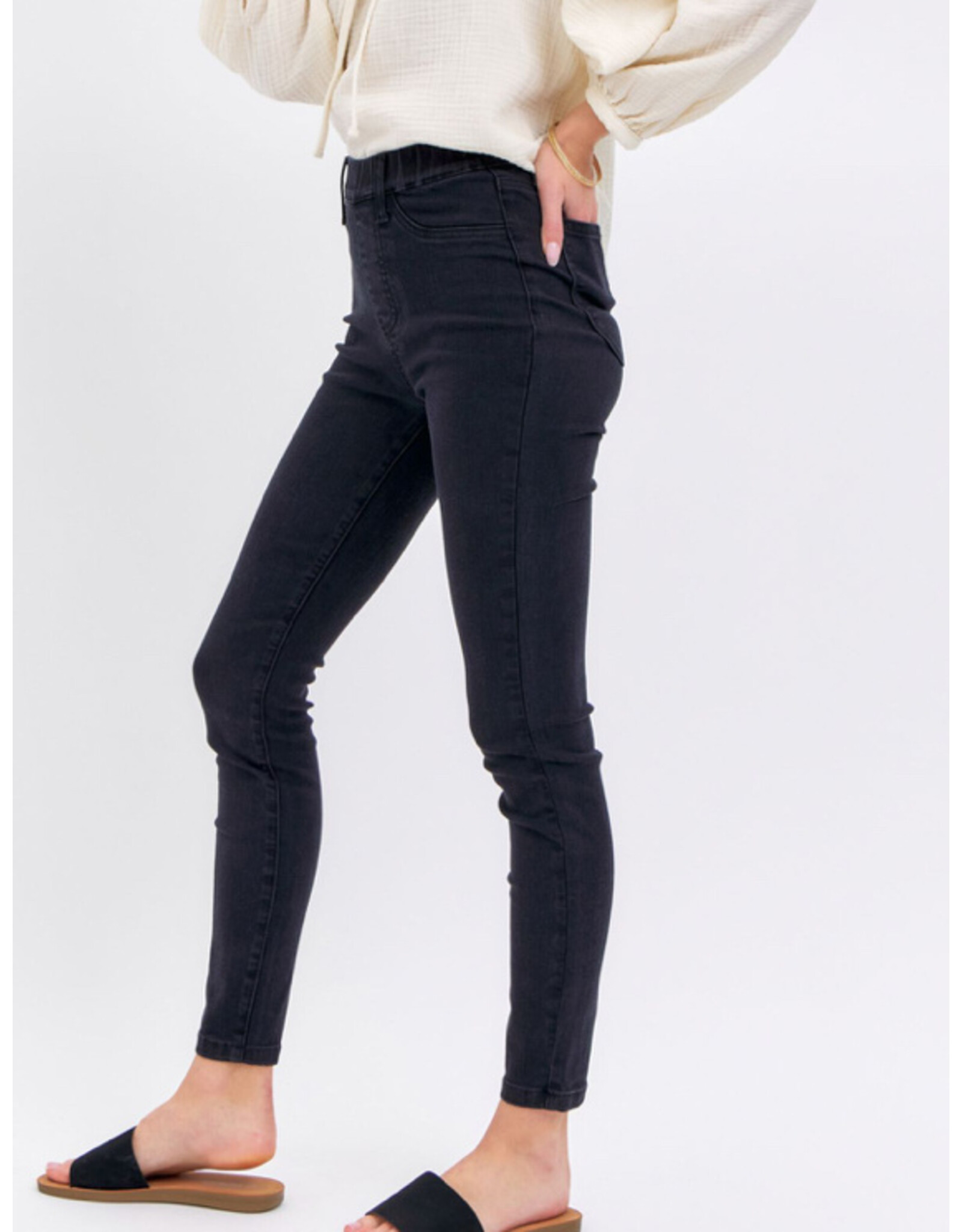 Judy Blue Judy Blue HW black pull on skinny jeans