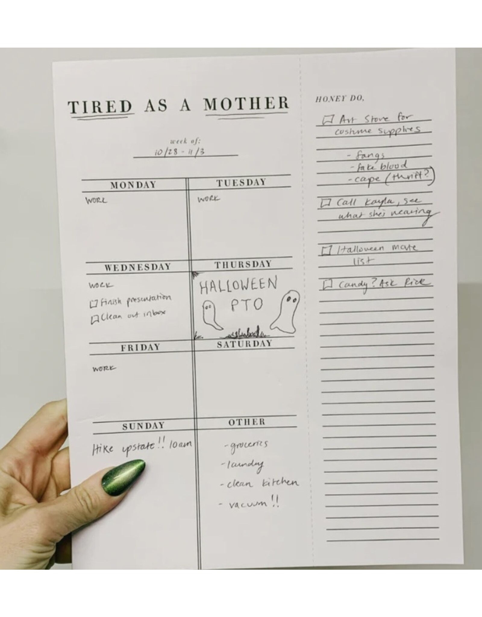 Santa Barbara Designs ‘Tired as a Mother’ notepad