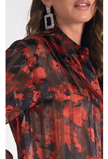 Elan Elan red floral blouse