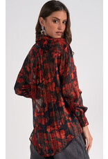 Elan Elan red floral blouse