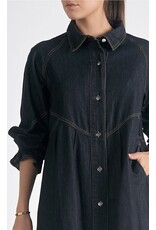Elan Elan black denim flouncy dress