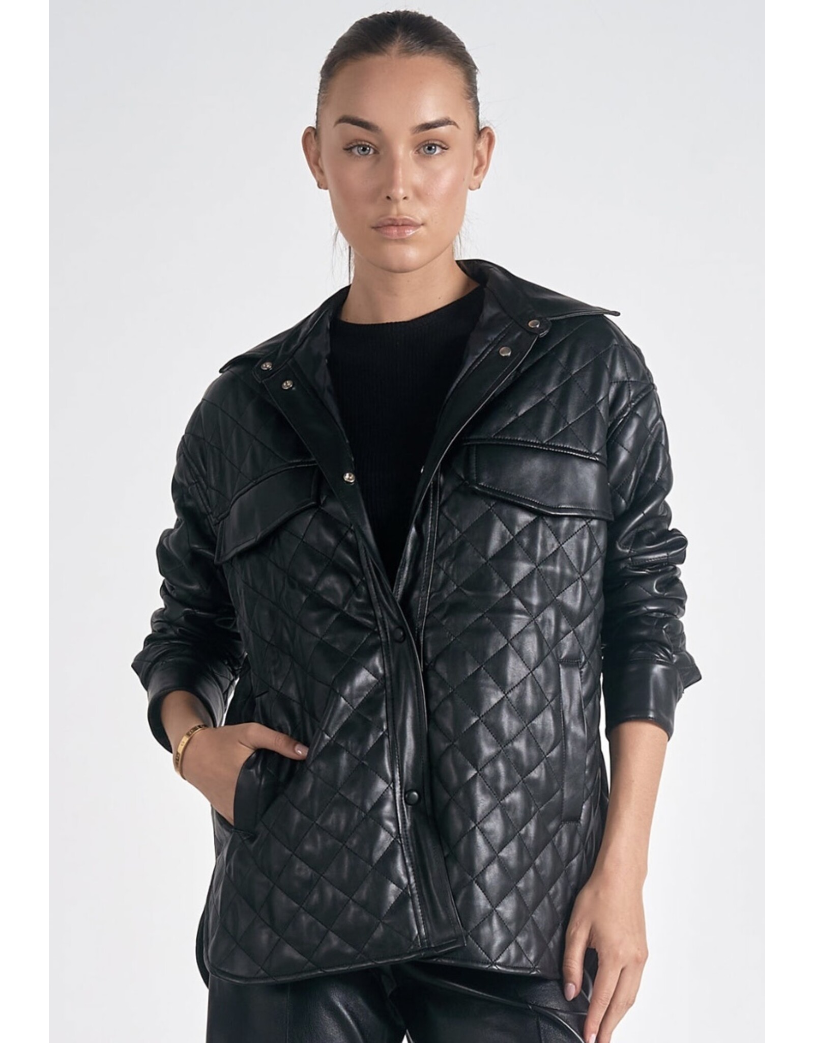 Elan Elan black quilted jacket