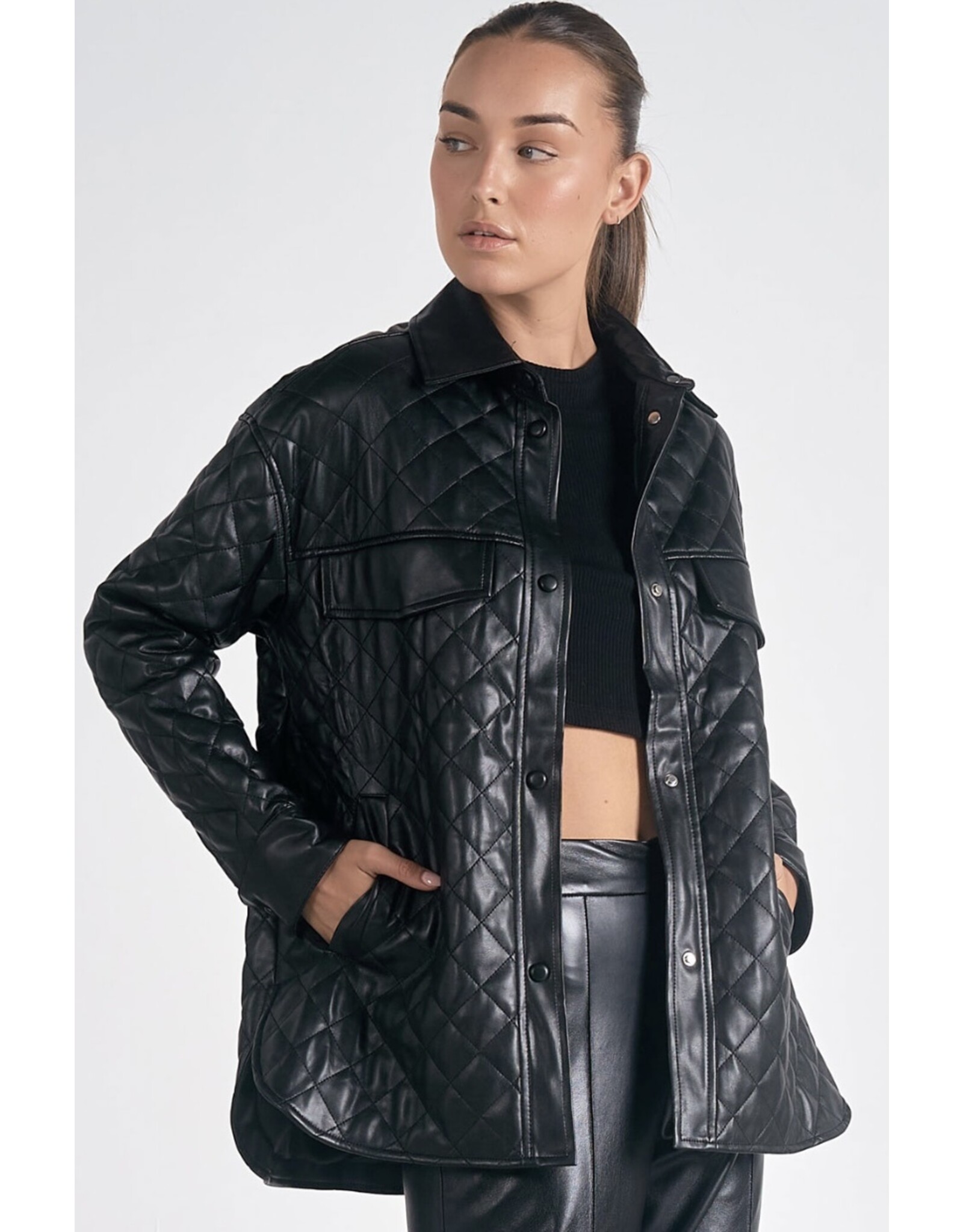 Elan Elan black quilted jacket