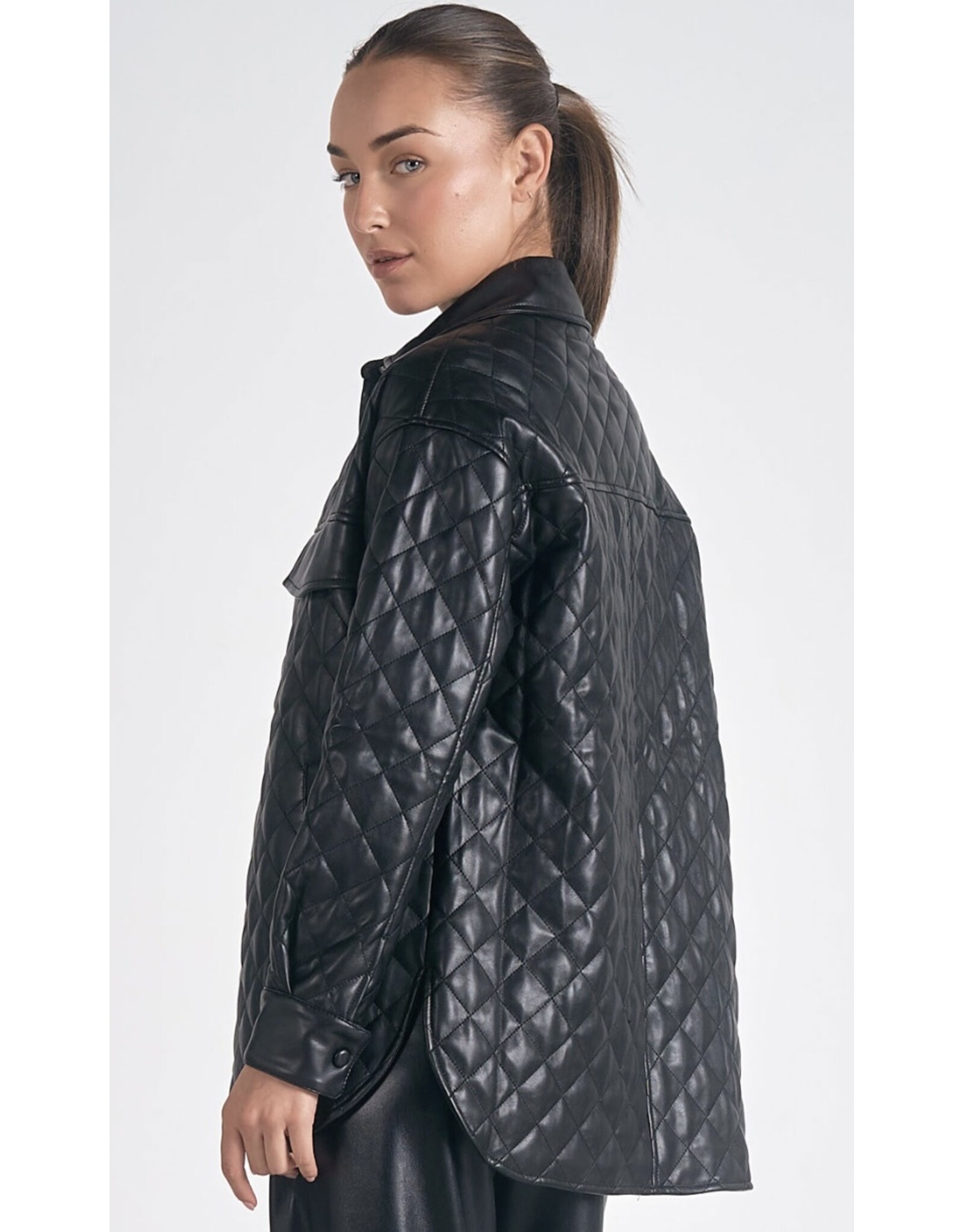 Elan Elan black quilted jacket