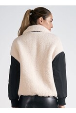 Elan Elan colorblock faux fur jacket