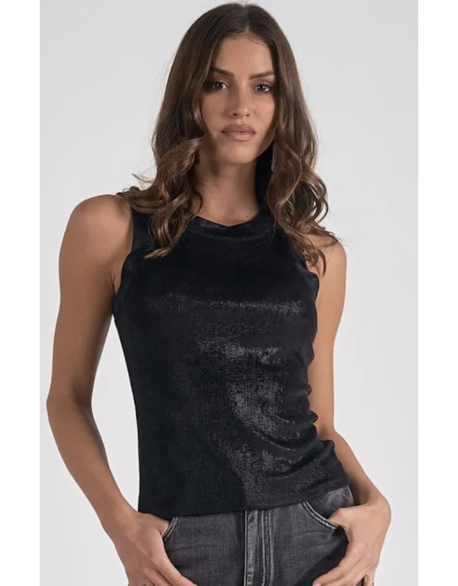 Elan Elan glitter tank top