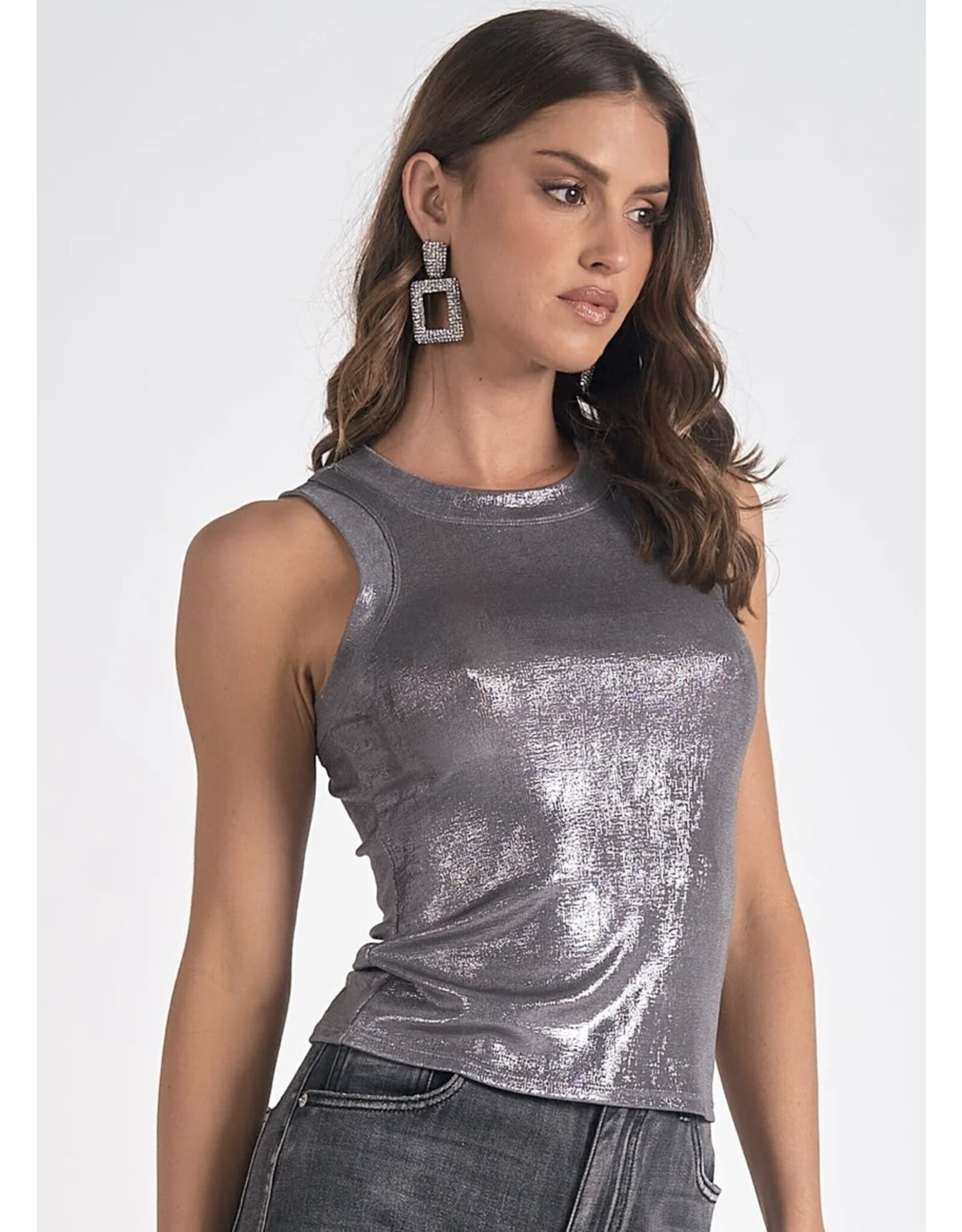 Elan Elan glitter tank top