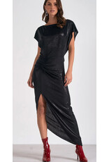 Elan Elan glitter dress w/ midi cap slvs