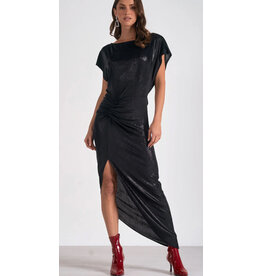 Elan Elan glitter dress w/ midi cap slvs