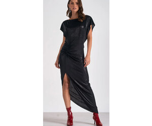 Elan glitter dress with midi cap sleeves SJ50054 - LA Trends Addict