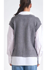 Elan Elan grey & white sweater vest combo Elan Elan grey & white sweater vest combo