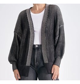 Elan Elan ombré ribbed open cardigan