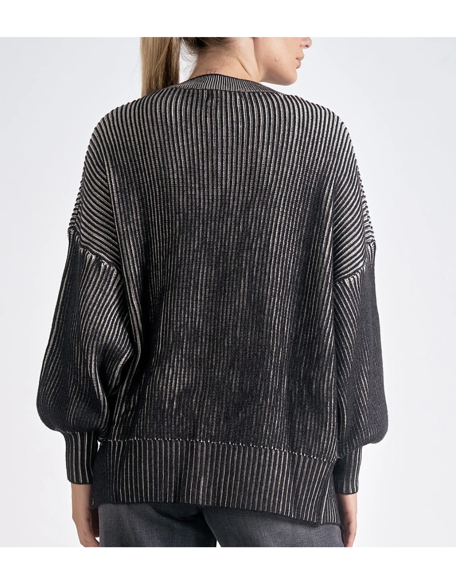 Elan Elan ombré ribbed open cardigan