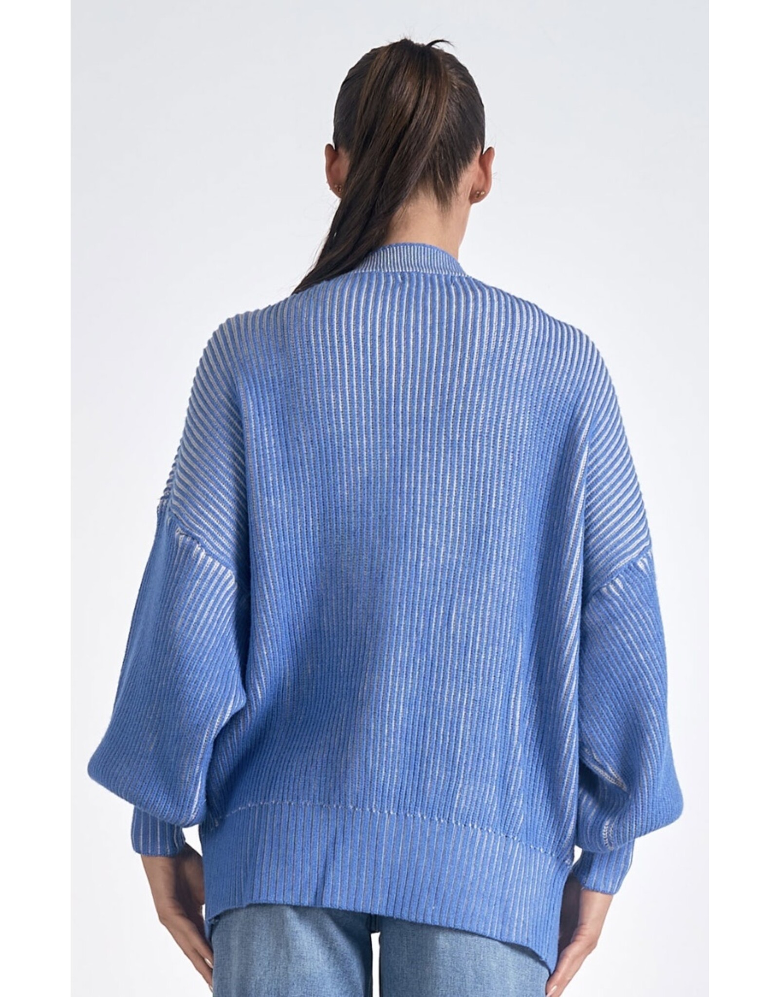 Elan Elan ombré ribbed open cardigan