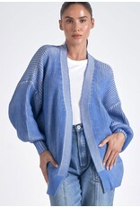 Elan Elan ombré ribbed open cardigan