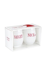 Santa Barbara Designs Naughty/Niceish (set of 2) wine glasses