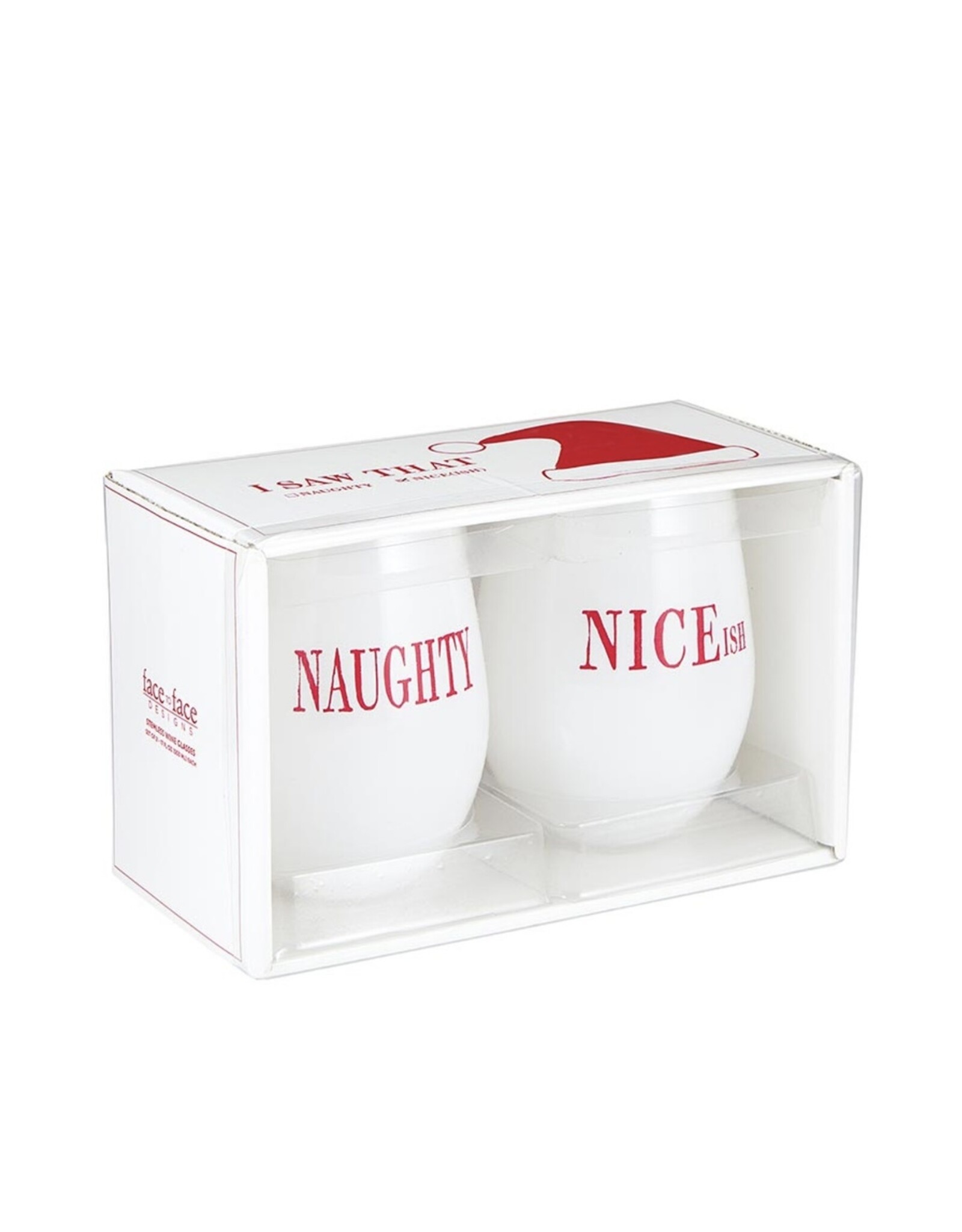 Santa Barbara Designs Naughty/Niceish (set of 2) wine glasses