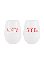 Santa Barbara Designs Naughty/Niceish (set of 2) wine glasses