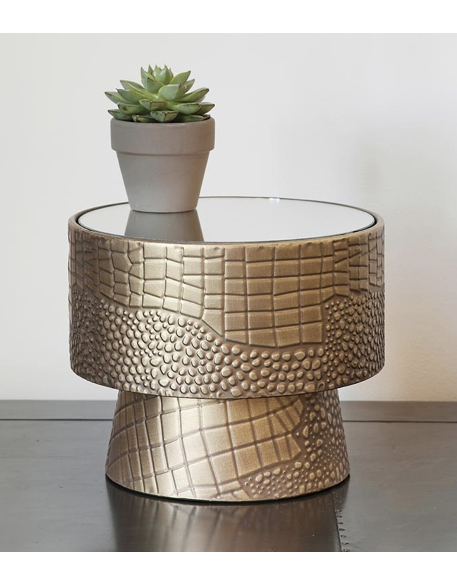 Santa Barbara Designs Gold Mirror Top Stand