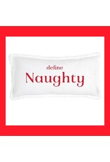 Santa Barbara Designs “Define Naughty” lumbar pillow