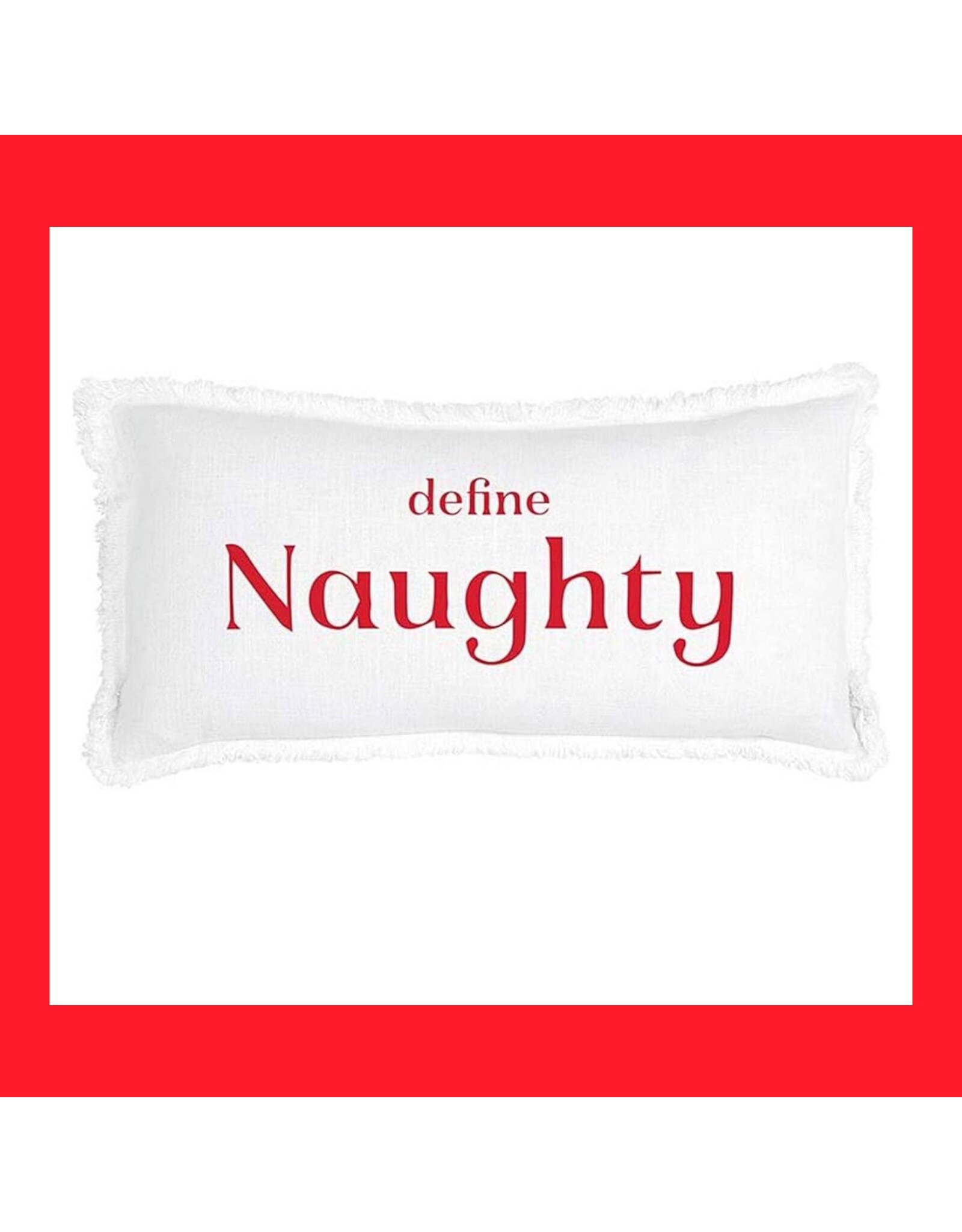 Santa Barbara Designs “Define Naughty” lumbar pillow