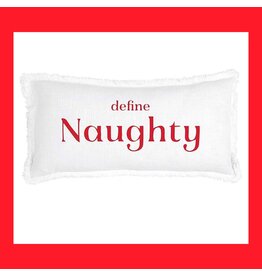 Santa Barbara Designs “Define Naughty” lumbar pillow