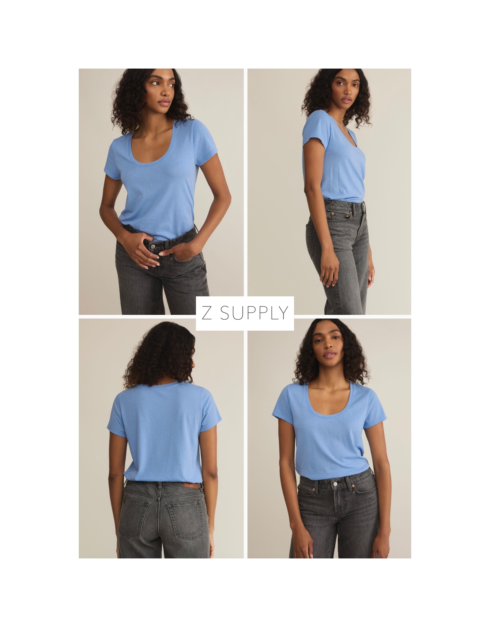 ZSupply ZSupply Anywhere Scoop Tee Blue River