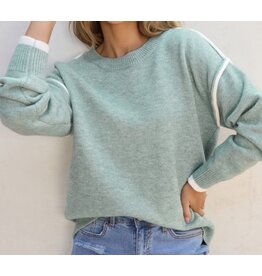 LATA Jade Contrasting Edge Sweater