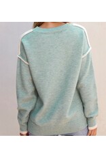 LATA Jade Contrasting Edge Sweater