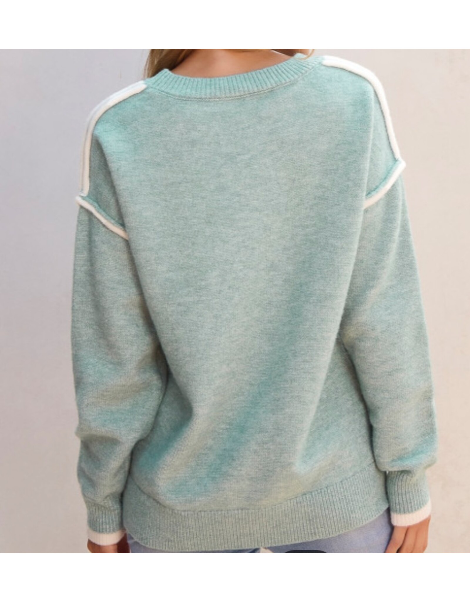 LATA Jade Contrasting Edge Sweater