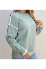 LATA Jade Contrasting Edge Sweater