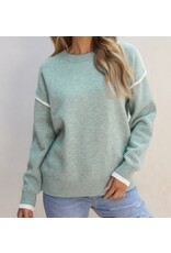 LATA Jade Contrasting Edge Sweater