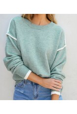 LATA Jade Contrasting Edge Sweater