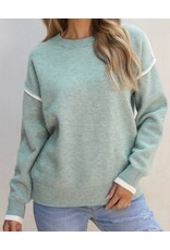 LATA Jade Contrasting Edge Sweater