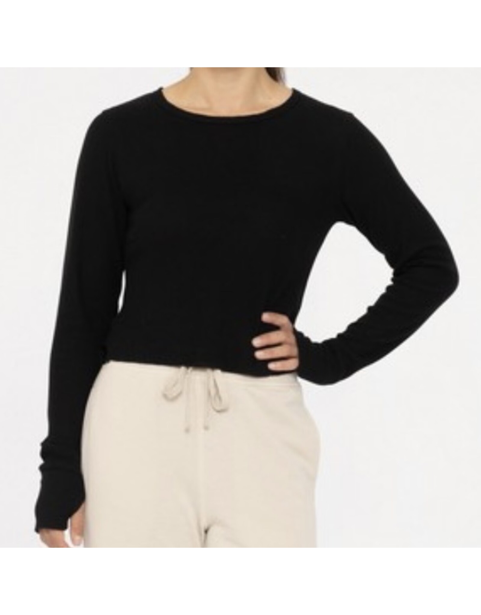 mono b ribbed long slv thumb hole