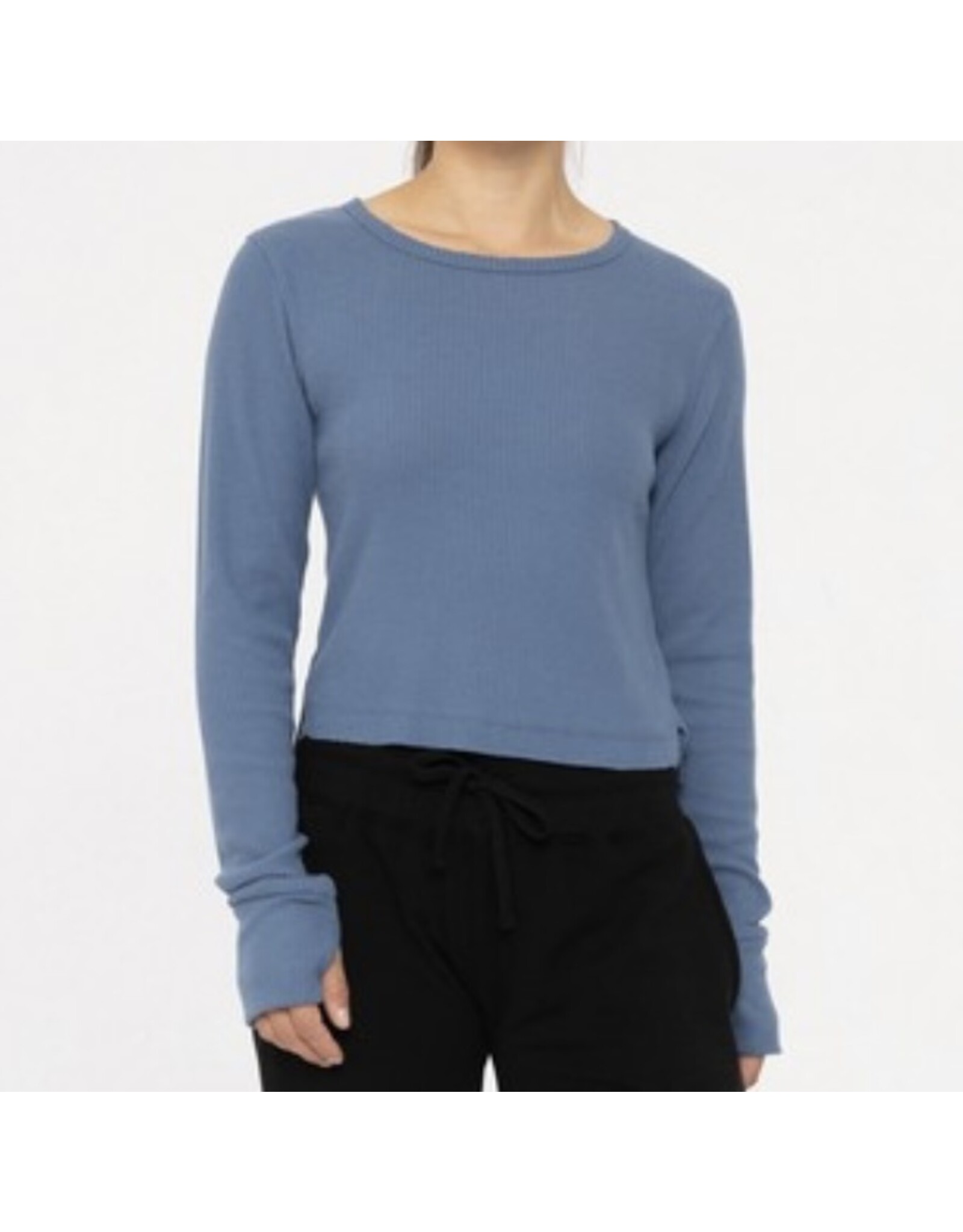 mono b ribbed long slv thumb hole