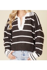 LATA Espresso stripe pullover
