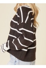 LATA Espresso stripe pullover