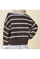 LATA Espresso stripe pullover