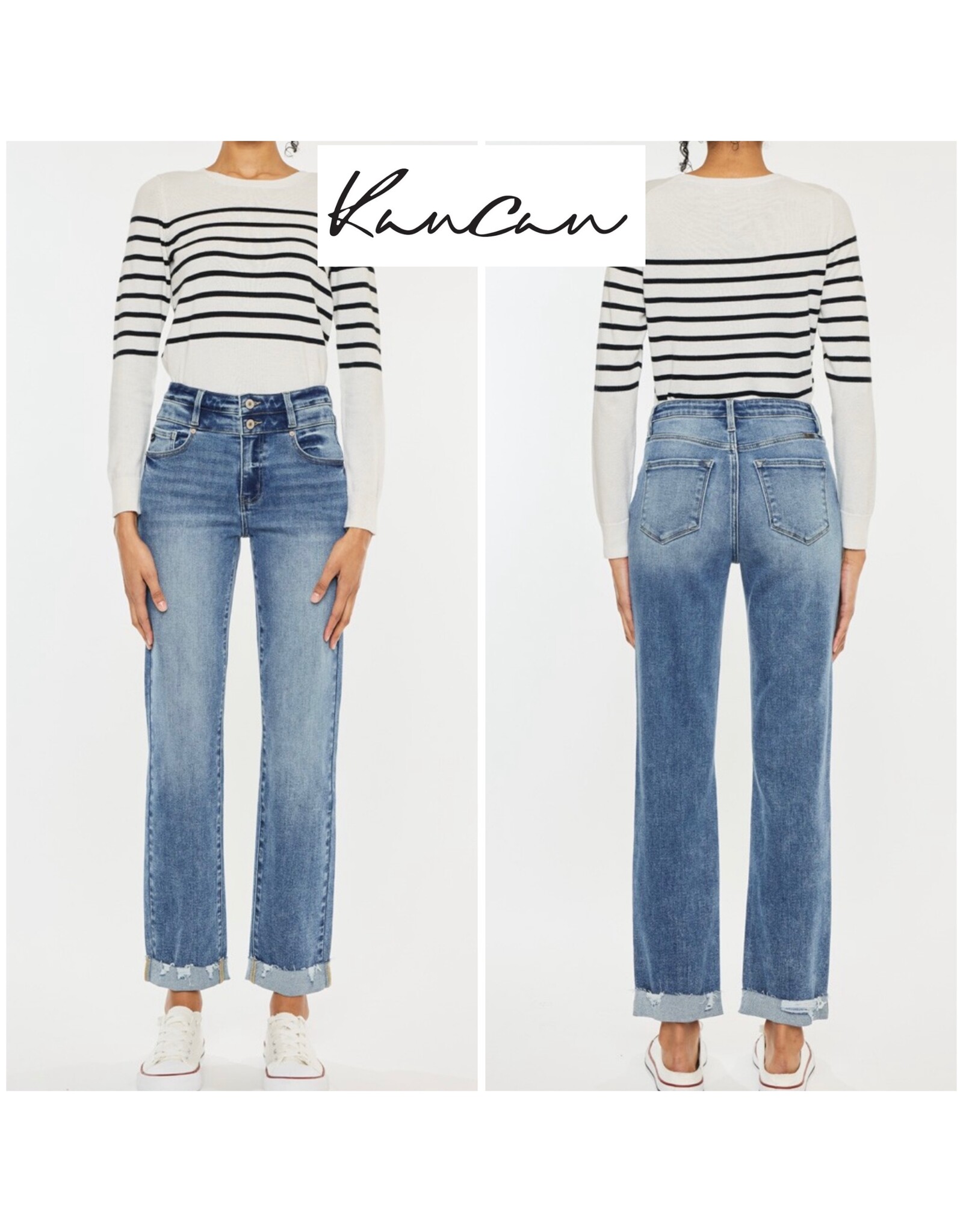 Kancan high rise slim straight jeans