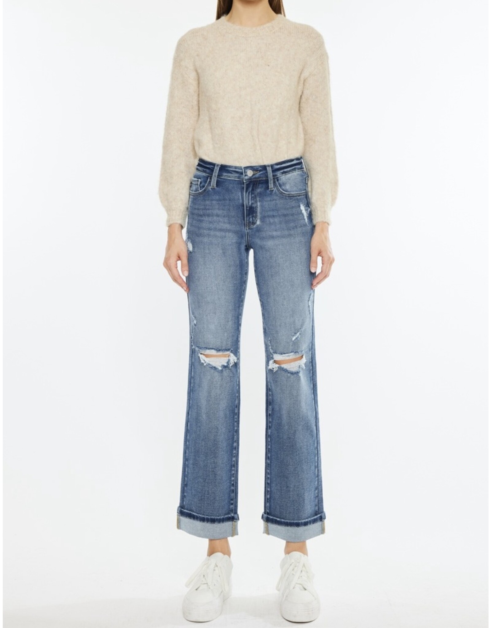 Kancan True Straight Jeans Mid Rise