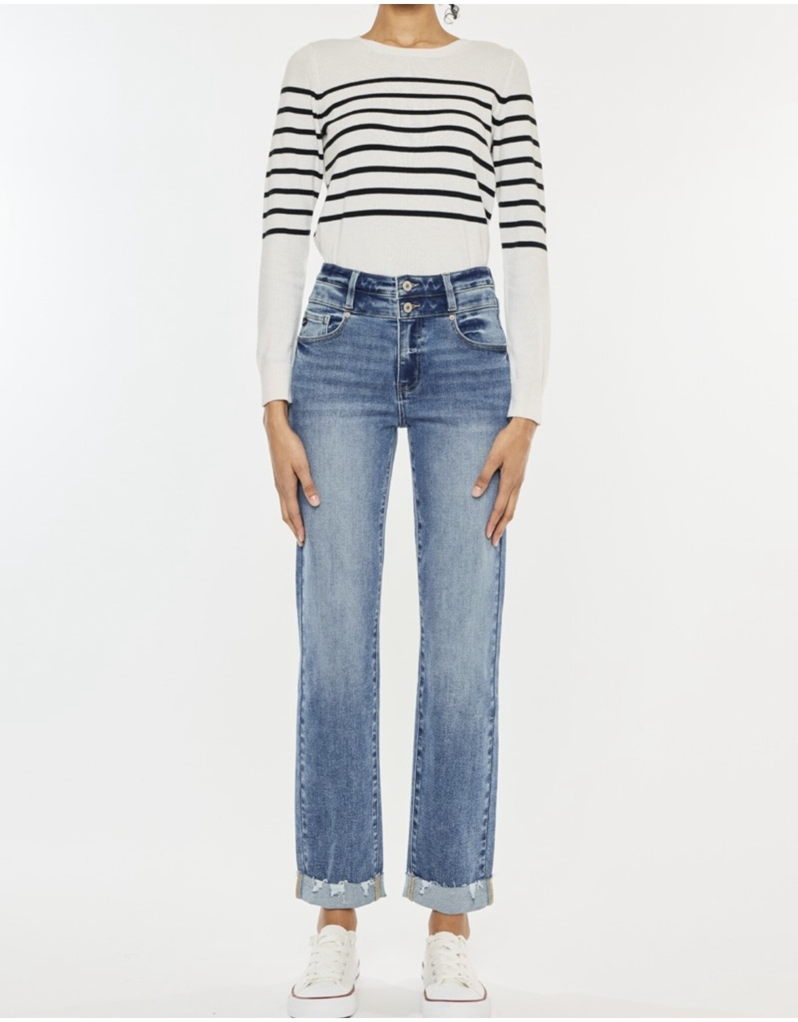 Kancan high rise slim straight jeans