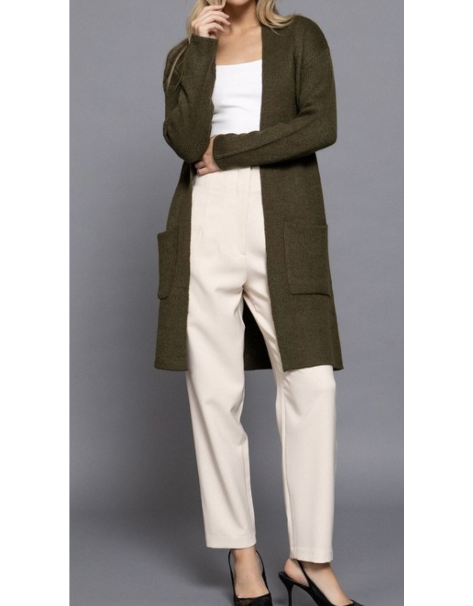 olive sweater cardigan
