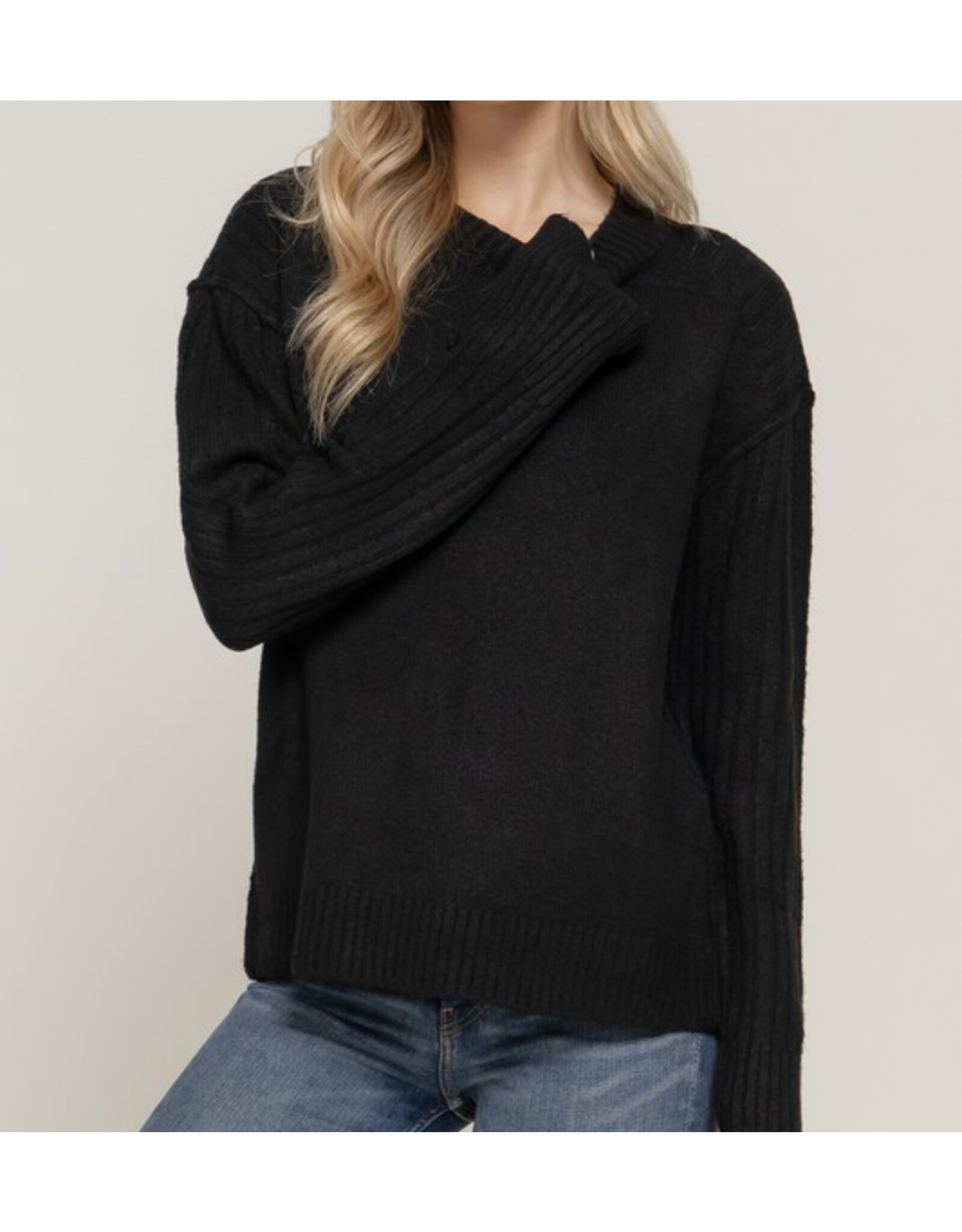 Long sleeve mock neck sweater