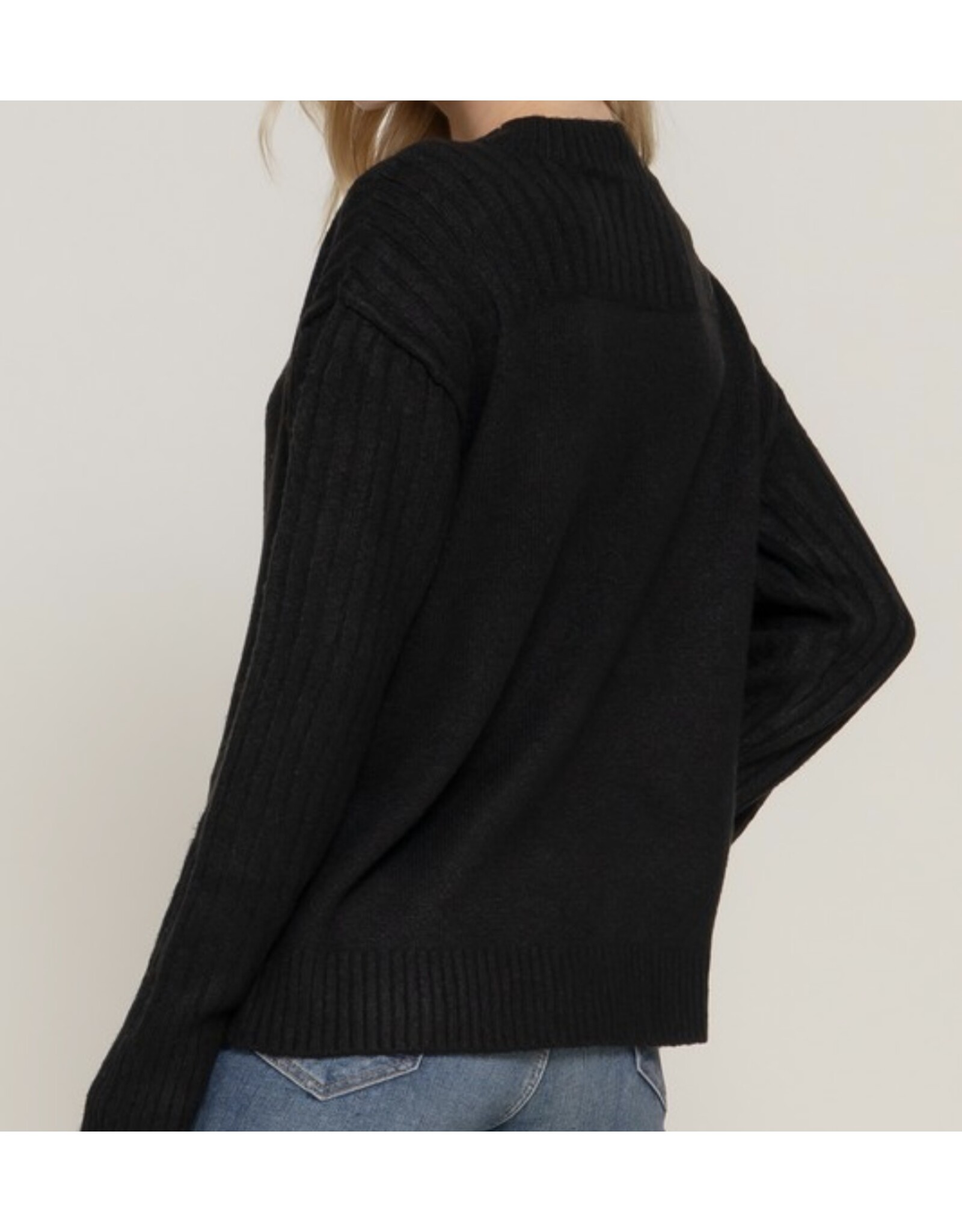 Long sleeve mock neck sweater