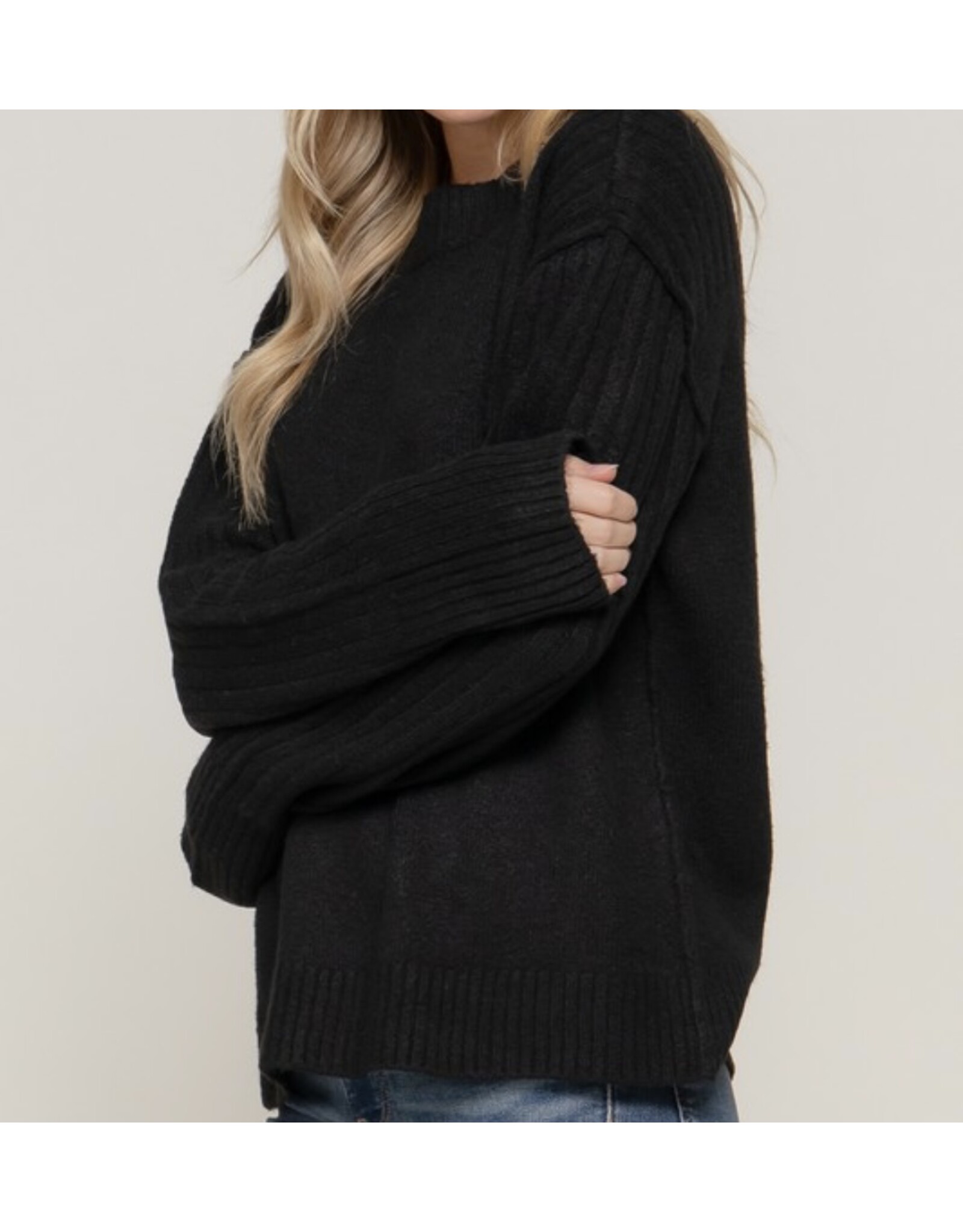 Long sleeve mock neck sweater