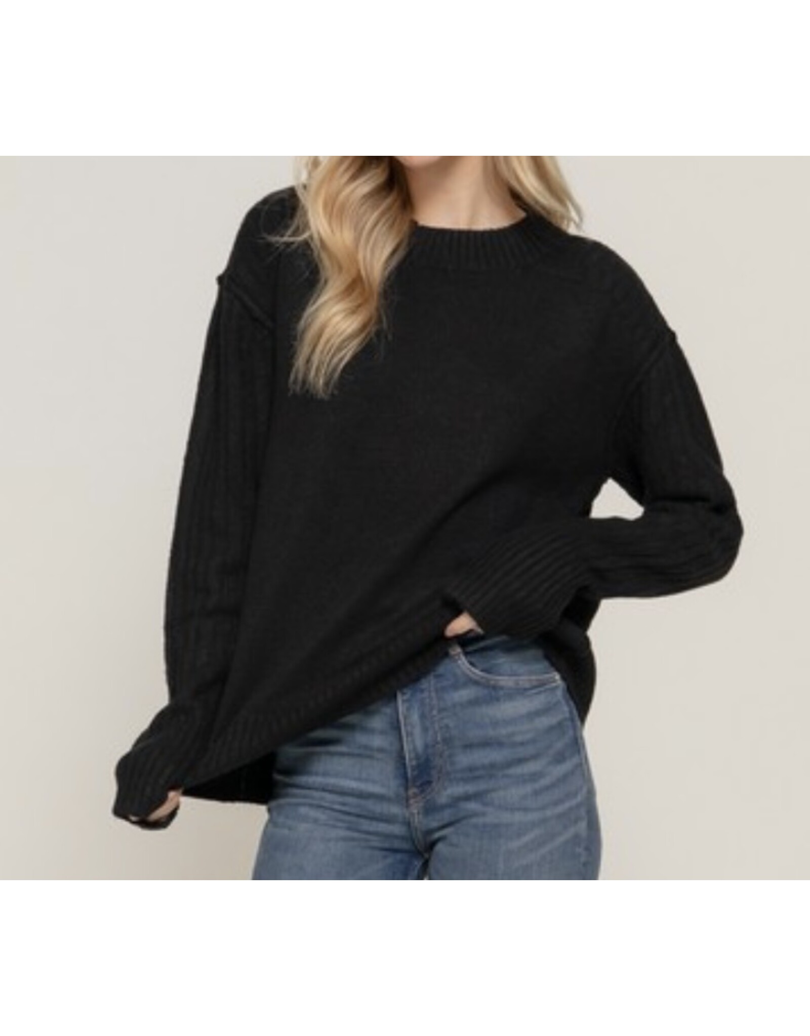 Long sleeve mock neck sweater